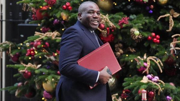 Foreign Secretary David Lammy arrives in Downing Street.
Pic: PA