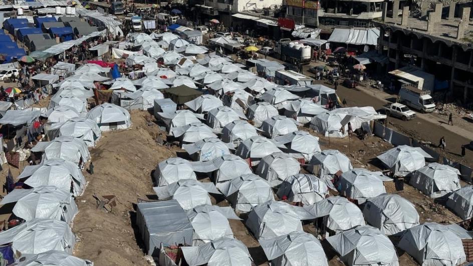 A tent camp in Gaza.