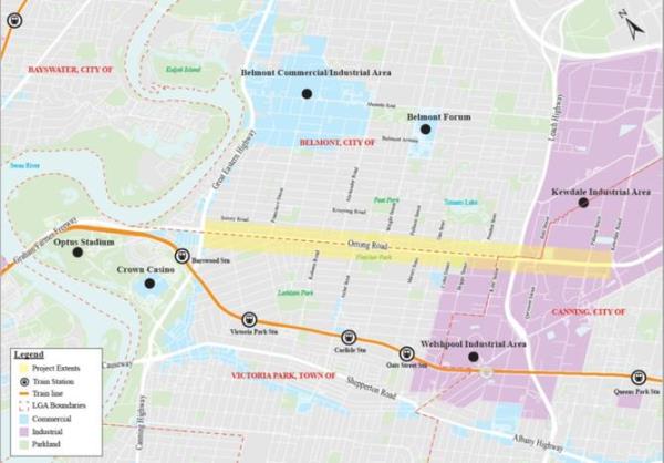 Orrong Co<em></em>nnect is expected to run from Graham Farmer Freeway to Leach Highway. 