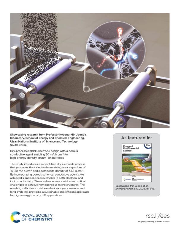 The work by Professor Kyeong-Min Jeong in the School of Energy and Chemical Engineering at UNIST has been featured on the backcover of Energy & Enviro<em></em>nmental Science (IF 32.4) and published on January 21, 2025.